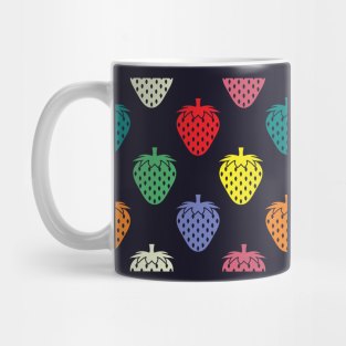 Colorful Strawberry Fruit Pattern Mug